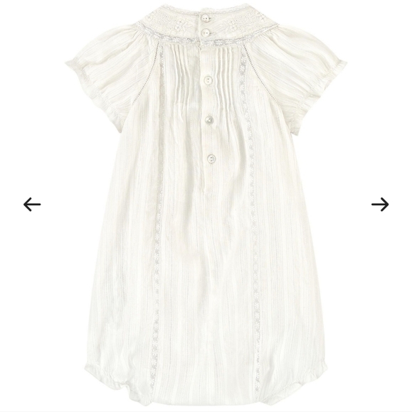 Embroidered cotton romper - Picture 2 of 5